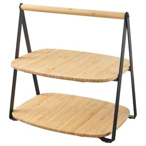 IKEA FULLSPÄCKAD- 2 Tier Bamboo Serving Tray